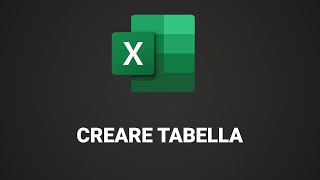 Come creare una TABELLA su Excel [upl. by Argus]