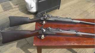 My 1873 and 1884 Trapdoor rifles and the differences between themwmv [upl. by Murtagh]