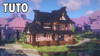 Minecraft 120  Comment Construire une Grande Maison Japonaise Réaliste  Tutoriel [upl. by Nairehs177]