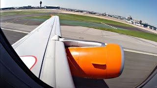 EasyJet Airbus A320 Takeoff from Manchester  ENGINE ROAR  GoPro Wing View [upl. by Anyrtak]