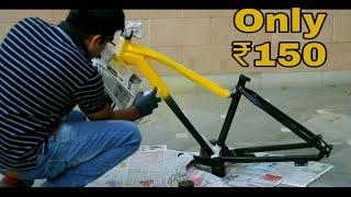 How to SPRAY PAINT Bicycle at HOME [upl. by Erdei]