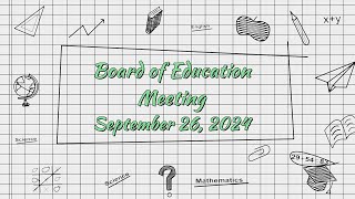 Woodbridge School Board of Ed Meeting  September 26 2024 [upl. by Novyat]