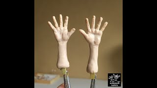 0054 Thomas Stop Motion Puppet  Armature and Sculpting Hands Cosclay  MOREZMORE [upl. by Hall]