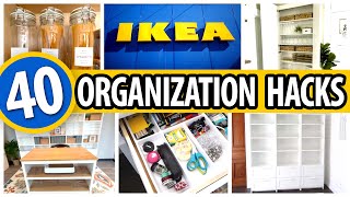 40 BEST IKEA Organization HACKS ✨ small space transformation [upl. by Alie]