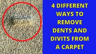 How to Remove Carpet Dents  Which Method Works Best [upl. by Gnilyarg]