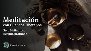 ❤️Te mereces una PAUSA de 5 minutos ⏱️  Meditación con Cuencos Tibetanos  100 PLACER auditivo [upl. by Nonregla236]