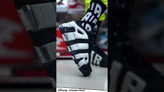 Nike AIR MORE UPTEMPO LOW BLACK PHOTON DUST METALLIC SILVER nike [upl. by Aileda407]