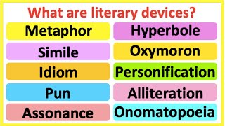 LITERARY DEVICES  Learn about literary devices in English  Learn with examples  Figure of speech [upl. by Cecily111]