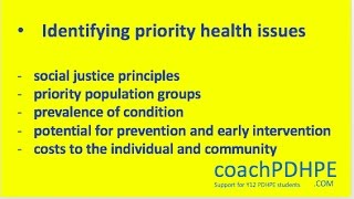 HSC PDHPE Core 1  Identifying Priority Health Issues [upl. by Helali686]