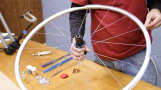 Lacing a Rear 32 Spoke Wheel 3 Cross  How to Build a Bicycle Wheel [upl. by Asle]