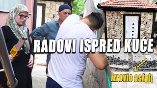 RAZVODIMO VODU  BABO I SAMIJA POMAŽU izrovili smo asfalt [upl. by Ihsorih]