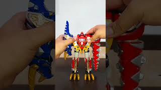 Thundersaurus Megazord Ankylo Parasaur Formation  AbarenOh Veilus Rokkiru DX PR Dino Thunder toys [upl. by Leuqram]