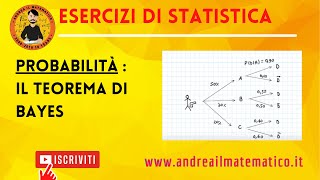 teorema di Bayes  probabilità  ESERCIZI DI STATISTICA [upl. by Bink]