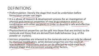 Preformulation lect 1 [upl. by Nnednarb715]