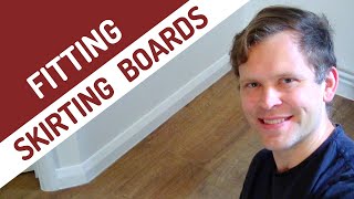 DIY  FITTING SKIRTING BOARDSBASEBOARDS as beading for laminate flooring and other hard floors [upl. by Ignaz]