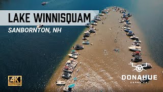 Lake Winnisquam 4K Drone Footage  New Hampshire Drone Shots  4K Drone Shots of NH Lake amp Boats [upl. by Oidivo]