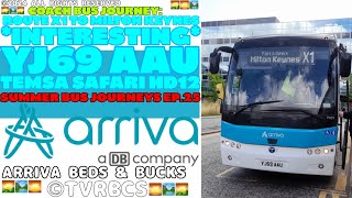 Interesting 💯  Coach Bus Journey  Arriva BampB  7101 YJ69 AAU  X1 To Milton Keynes  Temsa S HD12 [upl. by Tak]