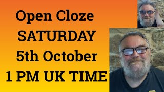 Livestream English Class for C2 and C1  Open Cloze SATURDAY 5th October 1 PM UK TIME [upl. by Proctor]