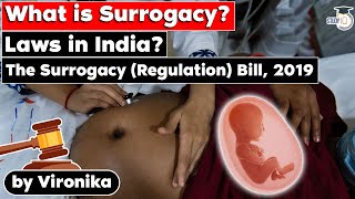 What is Surrogacy The Surrogacy Regulation Bill 2019 Laws in India  UPSC GS Current Affairs [upl. by Autry378]