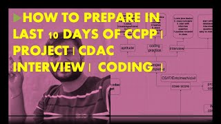 how to plan last days for ccpp [upl. by Pruchno]