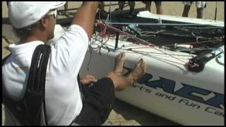 Part 7 8 amp 9 Mainsheet Footstraps amp Tacking [upl. by Ynohtnaleahcim]