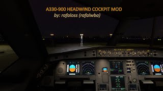 A330900 Headwind new cockpit textures mod with amber digits and more [upl. by Rehtaeh]