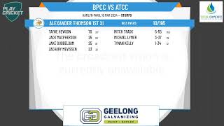 GCA Senior Men GCA 3 1st XI Semi Finals  Bell Park v Alexander Thomson  Day 1 [upl. by Allecnirp]