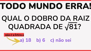 DESAFIO DE MATEMÁTICA QUE A MAIORIA ERRA FEIO [upl. by Biddle]