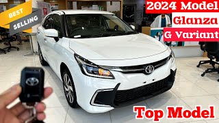 New 2024 Toyota Glanza G Variant Review  toyota glanza 2024 model toyota glanza glanza vs baleno [upl. by Adirahs]