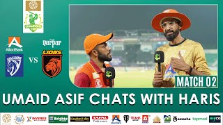 Umaid Asif chats with Mohammad Haris about the exciting proceedings of today’s match [upl. by Gayelord]