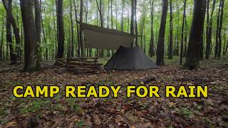 Rainy weekend in Bushcraft tent with Swagman Roll [upl. by Derwon]