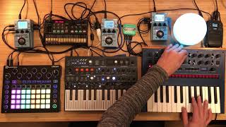 Korg Monologue Arturia MicroFreak Volca FM Novation Circuit Jam  Silver Glass [upl. by Ttezzil]