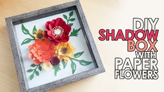 DIY Flower Shadow Box with Name [upl. by Yllib]