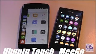 Comparison Ubuntu Touch OS versus MeeGO OS Nokia [upl. by Reniti512]