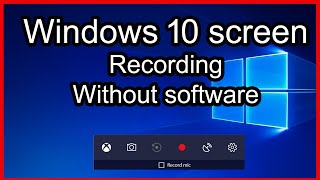 Windows 10 Screen Recorder  Screen Recording Game Bar Without Software Screen Recording windows 10 [upl. by Yursa205]