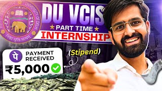 How to Apply for DU VCIS PartTime Internship Opportunity  Detailed Guide 🥳 delhiuniversity [upl. by Yetak716]