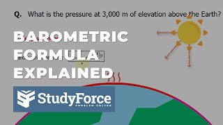 Variation of Pressure with Elevation  Barometric Equation [upl. by Atiker]