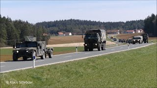 US Army Logistik Konvois in der Oberpfalz [upl. by Ahsilem]