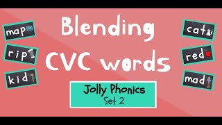 CVC Words using Phonics Sets 1 2 amp 3 [upl. by Ilke796]