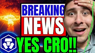 CRONOS  I KNEW IT BREAKING CRYPTO NEWS [upl. by Darnoc505]