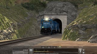 Train Simulator 3 Patched Conrail C408s Lead A Hopper Train Through Tehachapi Loop [upl. by Ahsinut]