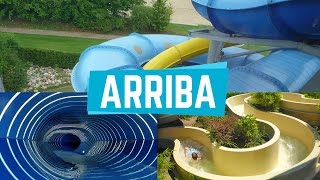 Alle Rutschen im Arriba Norderstedt  All Water Slides GoPro POV [upl. by Hayotal]