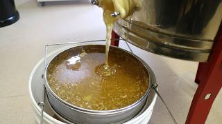 Extracting honey efficiently with simple equipment [upl. by Schuman915]