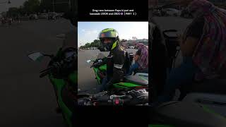 Deadly Drag race 😈 of ZX10R and Papa Ki pari hyperride with papakipari on ladakh rider riders [upl. by Robins]