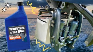 How to add or refill your Trim and tilt fluid on an outboard [upl. by Gnal19]