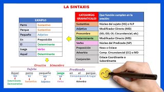 ​📘​Qué es la SINTAXIS con ejemplos  Qué son las unidades sintácticas [upl. by Ernestus]