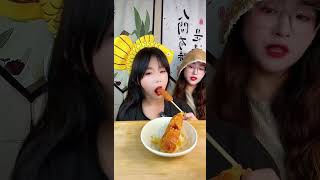 Đồ ăn xiên chiên các loại shorts shortvideo mukbang [upl. by Enoryt]