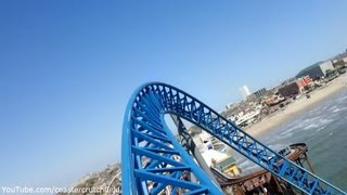 Iron Shark HD POV Galveston Island Historic Pleasure Pier [upl. by Ahsilyt]