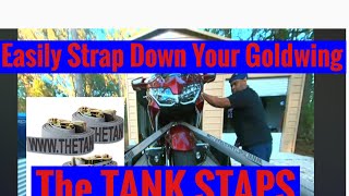 How To Easily Tie Your Goldwing Down THE TANK STRAPS [upl. by Nilrem]