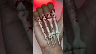 BONES as NAILS😱🔥⚠️Summerween Nail Art💅🏼 nailart nails 3dnails [upl. by Byrdie]